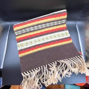 Vintage RD Handwoven in Norway Wool Table Runner Raseng 27 x 110